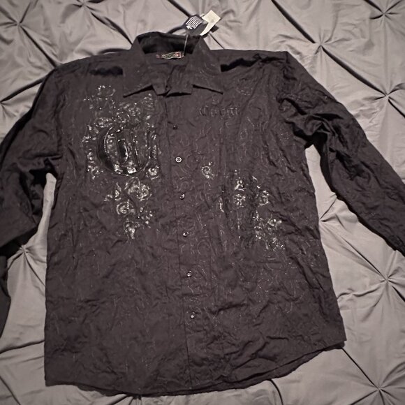 COOGI Mens Long Sleeve Black Dress Shirt - XL - NWT - Picture 2 of 8